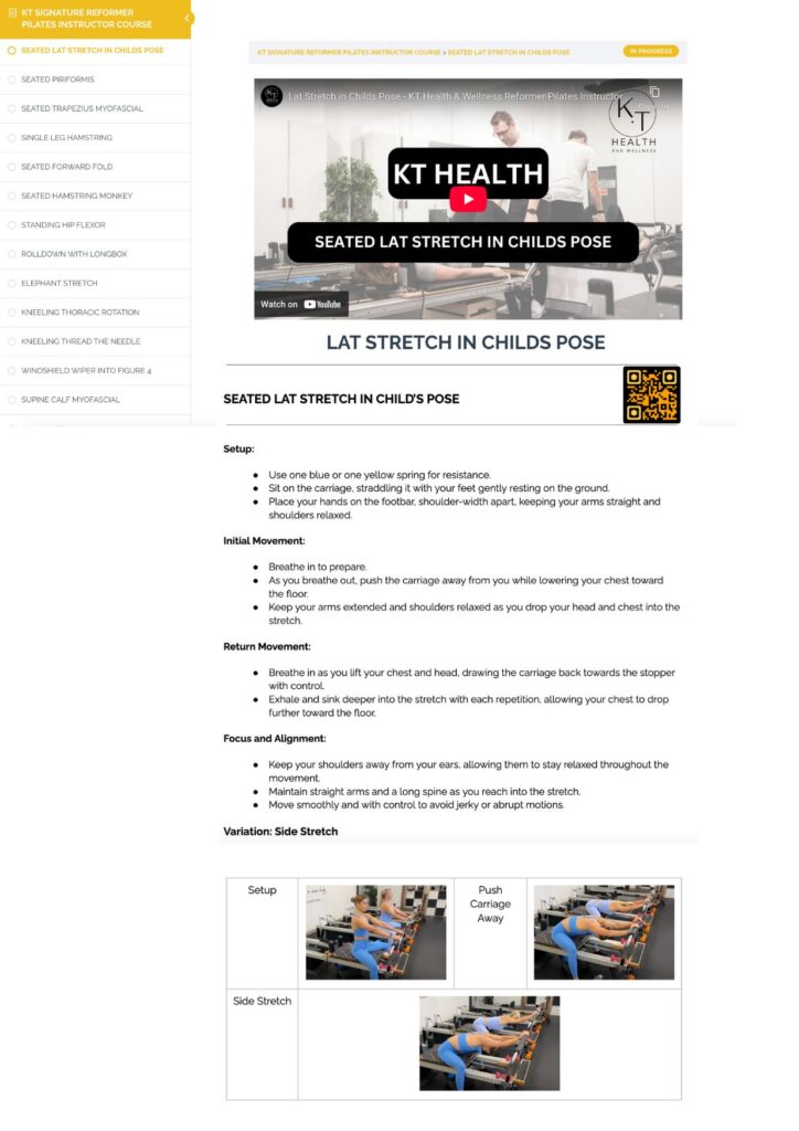 KT reformer pilates instructor course, reformer teacher training, reformer pilates teacher course, how to become a reformer pilates instructor